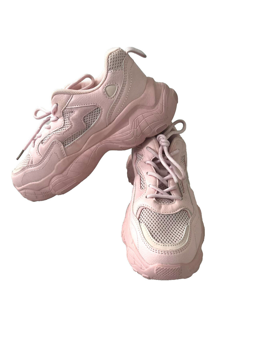 Shein Women Pink Big Chunky Platform Sneakers Shoes US-7